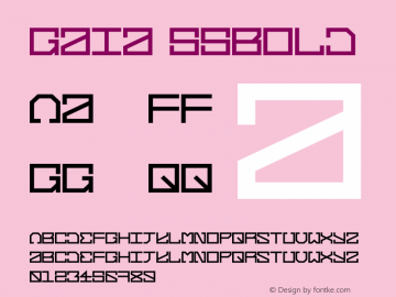 Gaia 55Bold Version 001.001 Font Sample