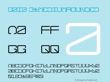 Gaia 34MediumRounded Version 001.001 Font Sample