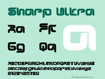 Sharp Ultra Version 001.000 Font Sample