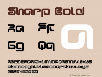 Sharp Bold Version 001.000 Font Sample