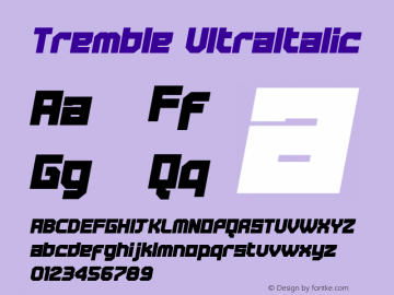 Tremble UltraItalic Version 001.000图片样张