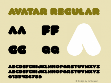 Avatar Regular 001.001 Font Sample