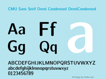 CMU Sans Serif Demi Condensed DemiCondensed Version 0.7.0图片样张