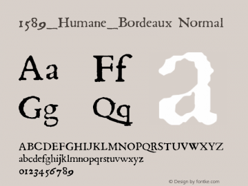 1589_Humane_Bordeaux Normal Version 1.1 Font Sample