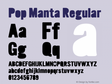 Pop Manta Regular Version 1.002图片样张