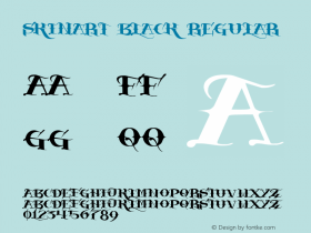 SkinArt Black Regular Unknown Font Sample