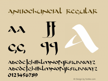 AntiochUncial Regular 001.001 Font Sample