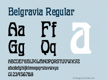 Belgravia Regular 001.001 Font Sample