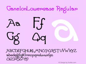 GanelonLowercase Regular 001.001 Font Sample