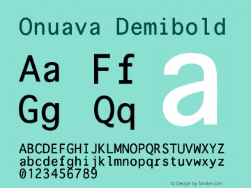 Onuava Demibold 001.001 Font Sample