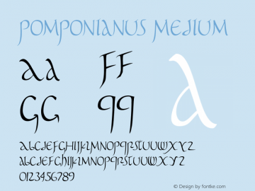 Pomponianus Medium 001.000 Font Sample