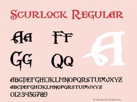 Scurlock Regular 001.001 Font Sample