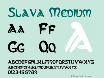 Slava Medium 001.000 Font Sample