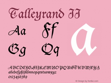 Talleyrand II 001.001图片样张