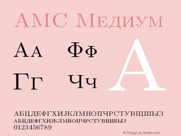 AMS Medium Version 003.002 Font Sample