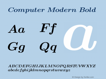 Computer Modern Bold Version 003.002图片样张