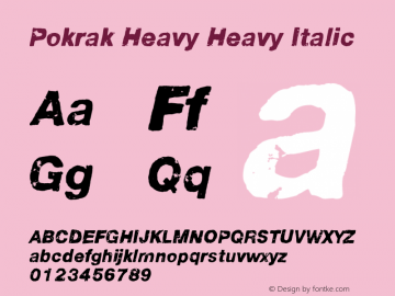 Pokrak Heavy Heavy Italic Version 001.000图片样张