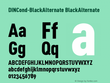 DINCond-BlackAlternate BlackAlternate Version 004.301图片样张