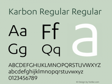 Karbon Regular Regular Version 1.0图片样张