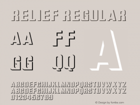 Relief Regular Altsys Fontographer 3.5  11/25/92图片样张