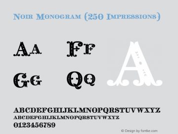 Noir Monogram (250 Impressions) Version 1.000图片样张