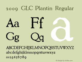 2009 GLC Plantin Regular Version 1.000图片样张