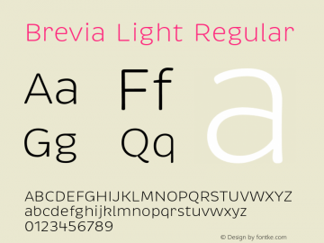 Brevia Light Regular Version 1.000图片样张