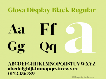 Glosa Display Black Regular Version 1.0图片样张