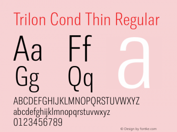 Trilon Cond Thin Regular Version 1.003图片样张