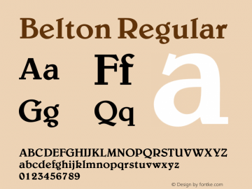Belton Regular 001.000 Font Sample