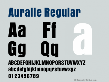 Auralle Regular 001.000 Font Sample