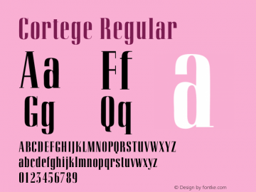 Cortege Regular 001.000 Font Sample