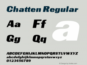 Chatten Regular 001.000 Font Sample