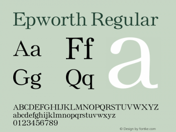 Epworth Regular 001.000 Font Sample