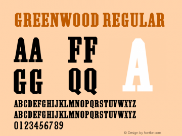 Greenwood Regular 001.000 Font Sample