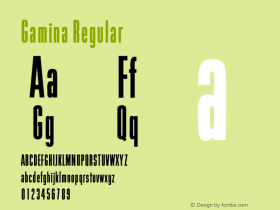 Gamina Regular 001.000 Font Sample