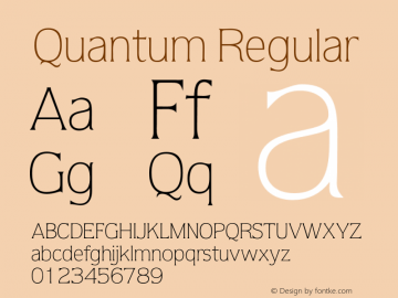 Quantum Regular 001.000 Font Sample