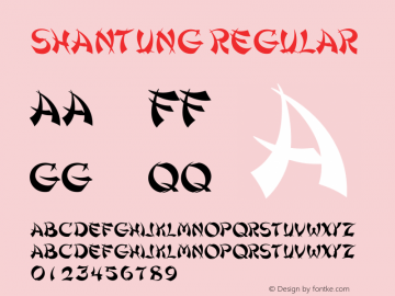 Shantung Regular 001.000 Font Sample