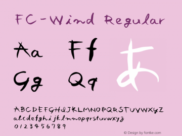 FC-Wind Regular Version 2.00 Font Sample