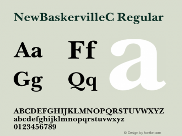 NewBaskervilleC Regular 001.000 Font Sample