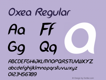 Oxea Regular Version 2.00 - 2008, initial release图片样张