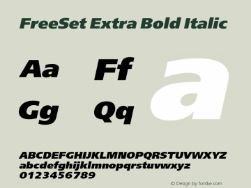 FreeSet Extra Bold Font,FreeSet Extra Bold Oblique Font,FreeSet.