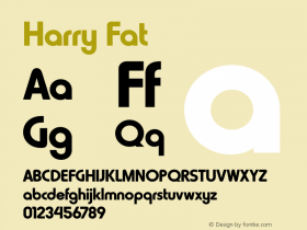 Harry Fat 1.000 Font Sample