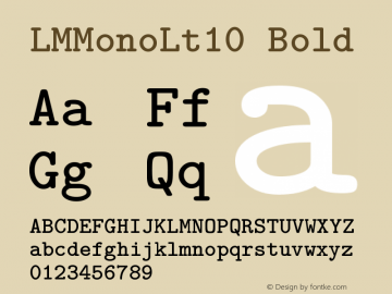 LMMonoLt10 Bold Version 2.004图片样张