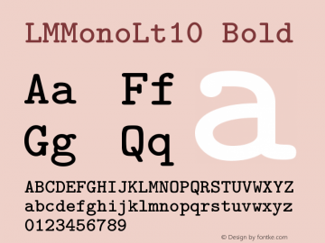 LMMonoLt10 Bold Version 2.004图片样张