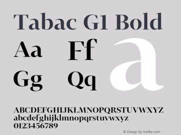 Tabac G1 Bold Version 001.000图片样张