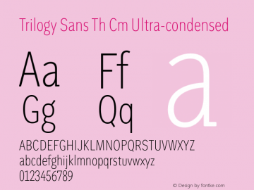 Trilogy Sans Th Cm Ultra-condensed 1.000图片样张