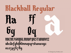 Blackball Regular 1.000 Font Sample