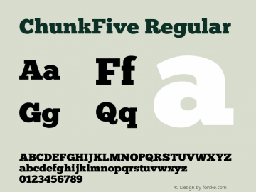 ChunkFive Regular Version 001.001 Font Sample