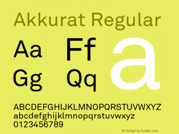 Akkurat Regular 1.001图片样张